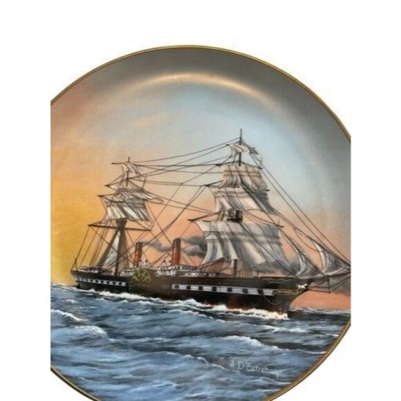VTG Royal Cornwall Legendary Ships of the Seas Plate Collections By Estrehan 9" - Picture 14 of 16